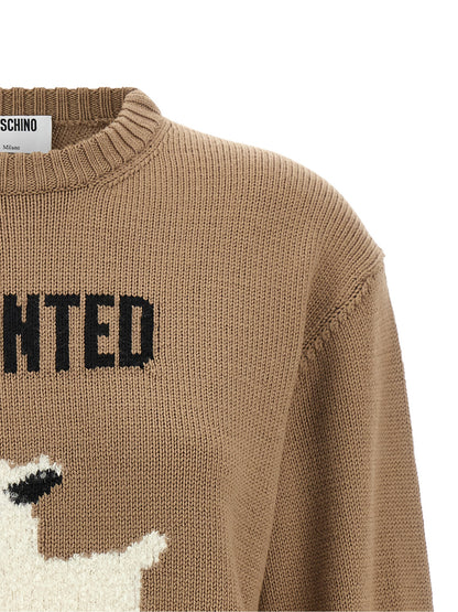 Moschino Beige Virgin Wool Cardigan