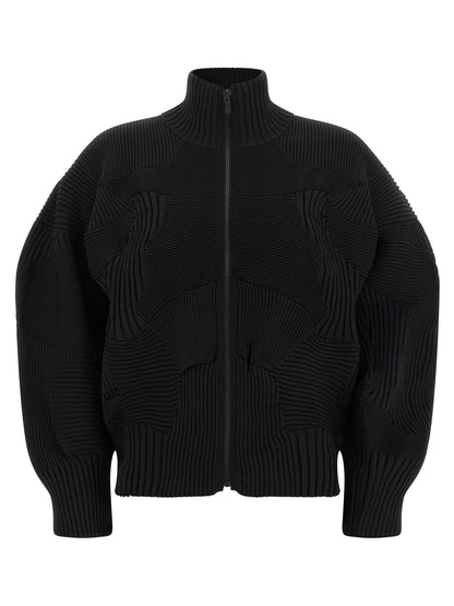 Issey Miyake Black Polyester Full-Length Jacket