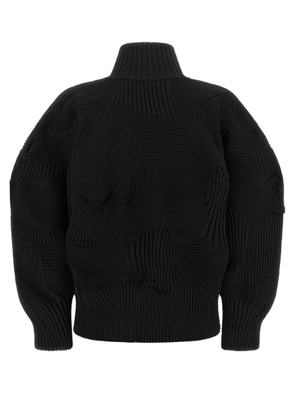 Issey Miyake Black Polyester Full-Length Jacket