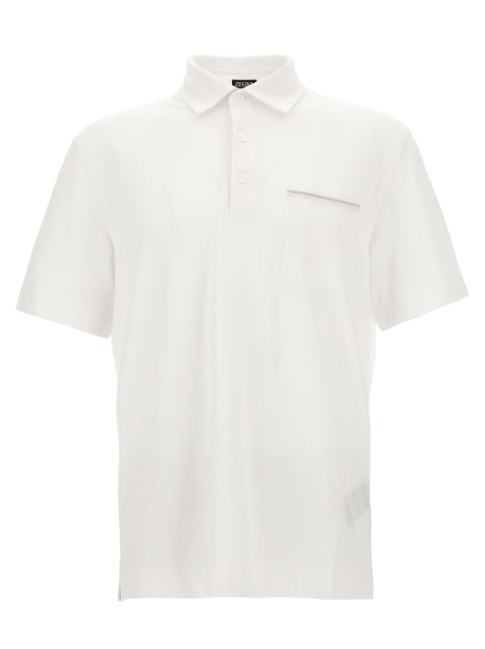 Polo Shirt by ZEGNA for men in cotton white showcases a enviable silhouette, featuring a refined and for a enviable finish.