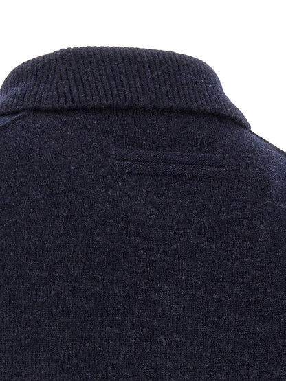 ZEGNA Blue Wool Polo Shirt