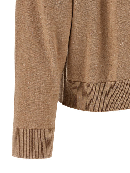 Peserico Beige Virgin Wool Cardigan