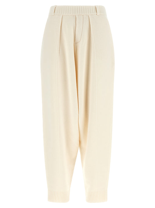 Trousers by Coperni for women in cashmere & horse leather white & signature features an on trend silhouette, showcasing a sophisticated with a long and for an on trend finish.