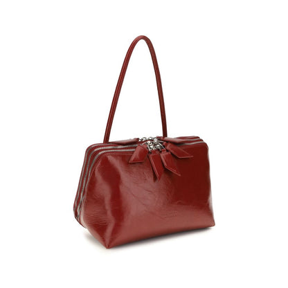 The Attico Red Calf Leather Bos Taurus Shoulder Bag