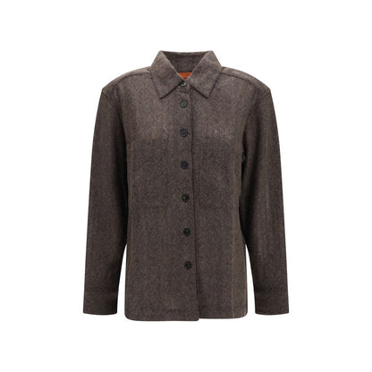 Missoni Brown Cashmere Dress Shirt