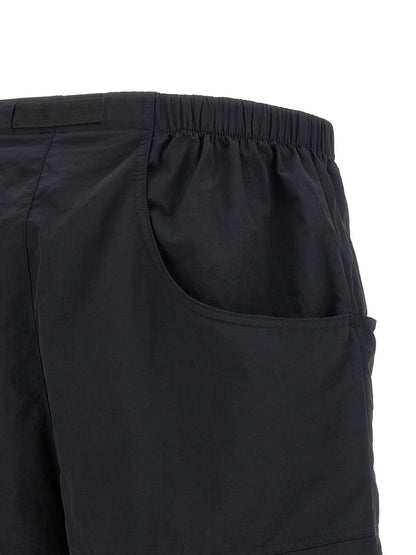 Bermuda Shorts by The North Face for men in nylon fabric black & red features a sartorial silhouette, showcasing a sartorial wide and short with a sophisticated for a sartorial look.