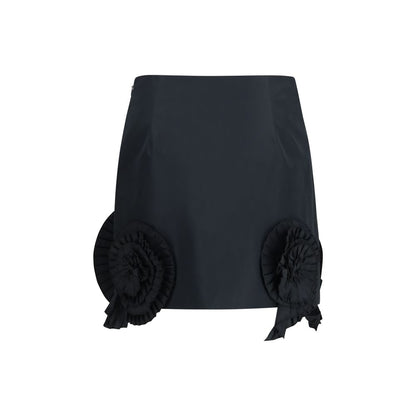 Blumarine Black Polyester Mini Skirt