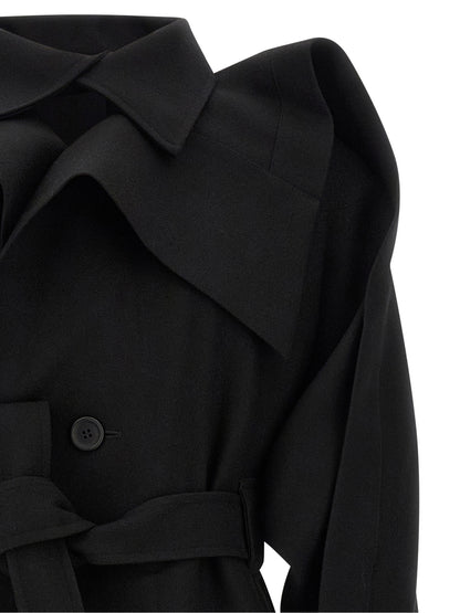 Issey Miyake Black Wool Coat