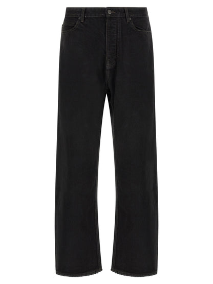 Balenciaga Black Cotton Relaxed Fit Jeans