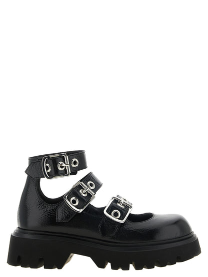 Vivienne Westwood Black Calfskin Ballet Flats