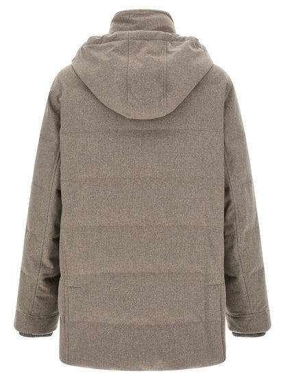 Brunello Cucinelli Beige Wool Parka