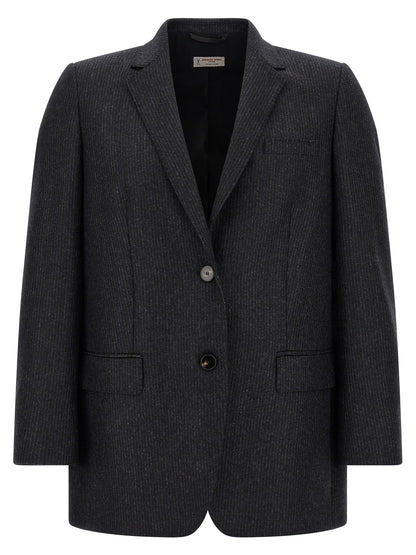 Alberto Biani Gray Wool Blazer