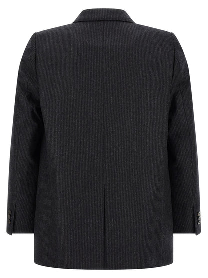 Alberto Biani Gray Wool Blazer