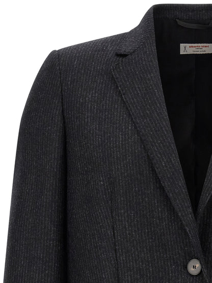 Alberto Biani Gray Wool Blazer