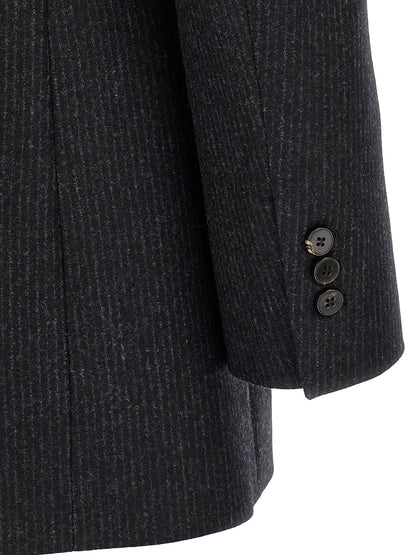 Alberto Biani Gray Wool Blazer