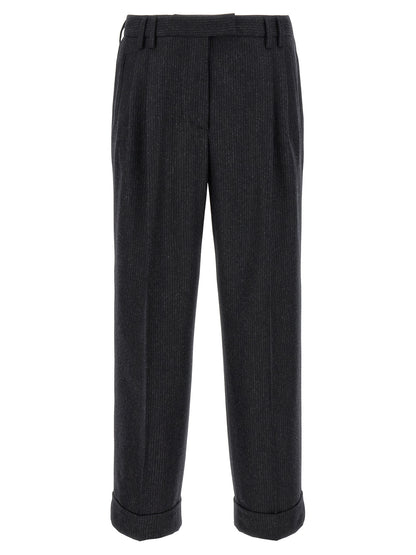 Alberto Biani Gray Wool Casual Pants