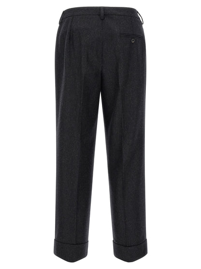 Alberto Biani Gray Wool Casual Pants