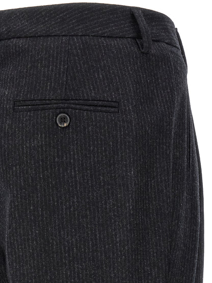 Alberto Biani Gray Wool Casual Pants