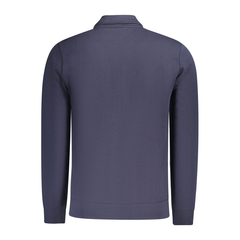 Sweatshirt by Hugo Boss for men in cotton blue features an exquisite silhouette, showcasing and details for a exquisite look.