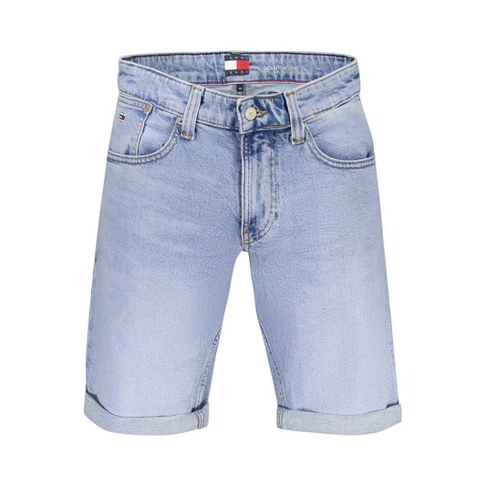 Denim Shorts by Tommy Hilfiger for men in stretch denim cotton azzurro features an effortlessly on trend silhouette, showcasing a effortlessly on trend and short cut with a comfortable for a refined look.