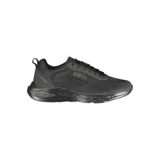 Athletic Sneakers by Fila for men in polyester polyurethane black features an exquisite silhouette, showcasing the premium athletic style of the Men's Athletic Polyester Polyurethane Sneakers with an exquisite finish.