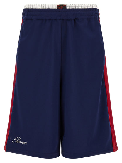 WILLY CHAVARRIA Blue Polyester Bermuda Shorts