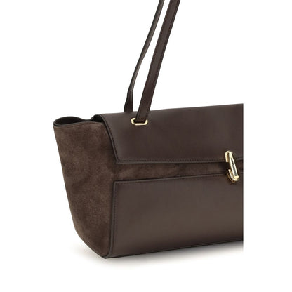 Savette Brown Calf Leather Bos Taurus Shoulder Bag