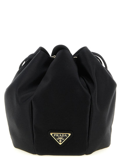 Prada Black Viscose Shoulder Bag