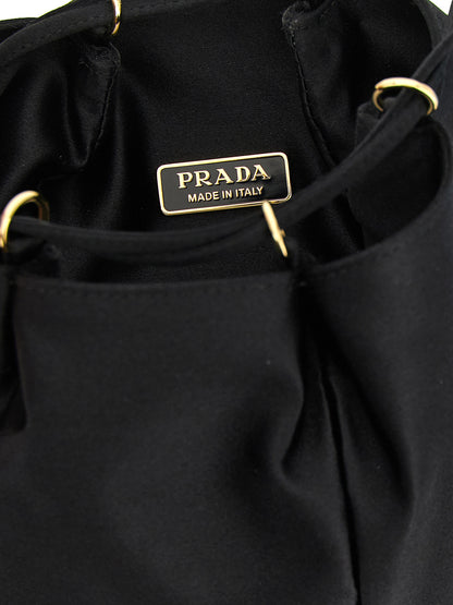 Prada Black Viscose Shoulder Bag