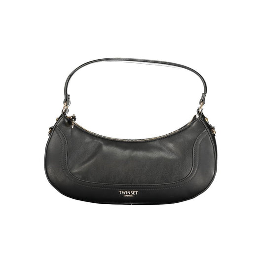 Hobo Handbag by Twinset for women in polyurethane black features a refined silhouette, showcasing a secure zipper, organized , and versatile shoulder-strap, adjustable-strap & handle for a refined finish.