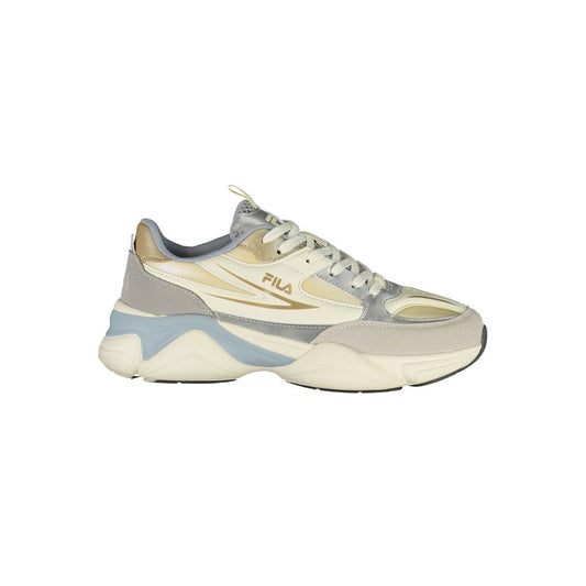 Athletic Sneakers Fila women polyester & polyurethane azzurro, cream & gray featuring a avant-garde Women's Athletic Polyester & Polyurethane Sneakers design with a avant-garde athletic style for a refined finish.