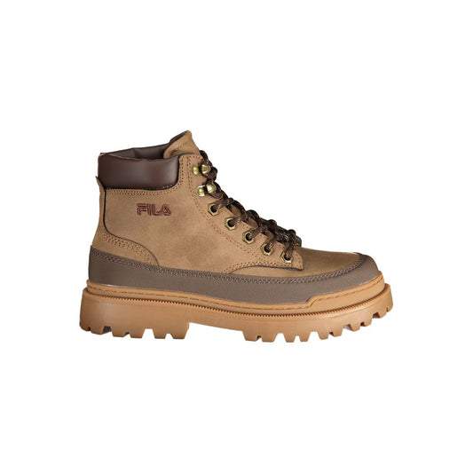 Lace-Up Boots by Fila for women in polyester & polyurethane brown showcases a impeccable silhouette as Women's Polyester & Polyurethane Lace-Up Boots, artfully defined by a impeccable and a impeccable .