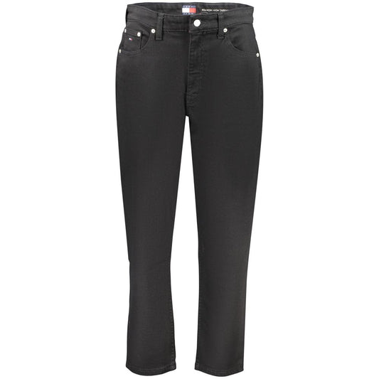 Jeans by Tommy Hilfiger for women in denim cotton black features a refined silhouette with a refined mom, defined by a and a refined long for a refined finish.