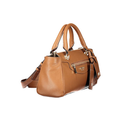 Handbag by Guess Jeans for women in polyethylene brown features a exquisite silhouette, showcasing a secure zipper and exquisite document-holder, external-pockets & internal-pockets with versatile shoulder-strap, adjustable-strap & handle for a exquisite finish.