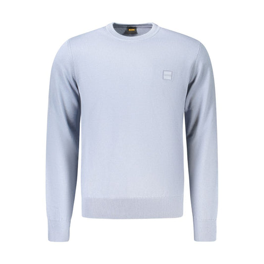 Sweatshirt by Hugo Boss for men in cotton blue features an magnificent silhouette, showcasing a sophisticated crew neckline and detail for a truly magnificent finish.