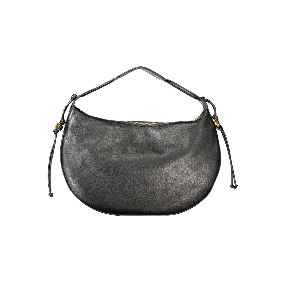 Handbag by Coccinelle for women in leather black features a refined silhouette, showcasing a secure zipper, organized document-holder & internal-pockets, and versatile handle for a refined finish.