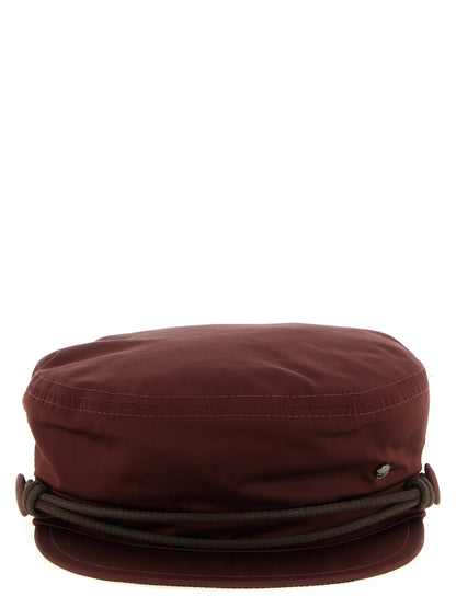Maison Michel Bordeaux Polyester Fatcap Hat