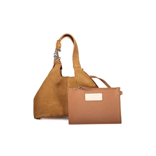 Pouch Handbag by Coccinelle for women in leather brown features a exquisite silhouette, showcasing a secure snap and exquisite with versatile shoulder-strap, adjustable-strap & handle for a exquisite finish.