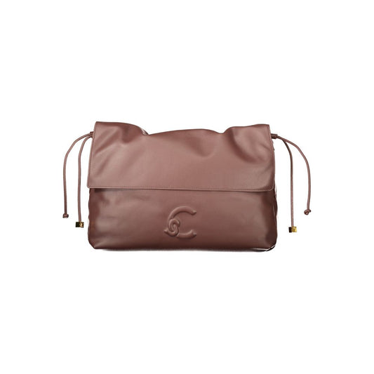 Drawstring Handbag by Coccinelle for women in leather brown & print features an refined silhouette, showcasing a secure drawstring, ample document-holder & internal-pockets, and versatile shoulder-strap & adjustable-strap for a sophisticated refined aesthetic.
