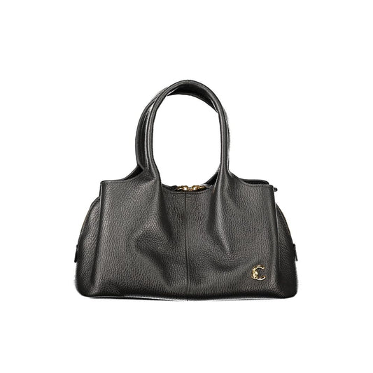 Handbag by Coccinelle for women in leather black features a contemporary silhouette, showcasing a secure zipper & magnetic, ample external-pockets & internal-pockets, and contemporary shoulder-strap, adjustable-strap & handle for a sophisticated look.