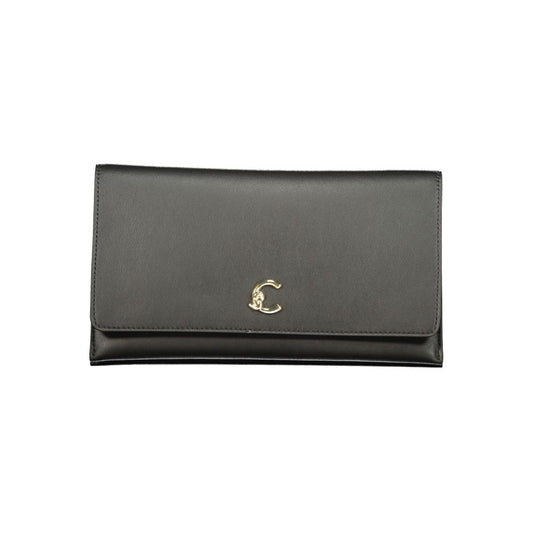 Handbag by Coccinelle for women in leather & metallized fiber black features a contemporary silhouette, showcasing a secure snap, ample built-in-compartments, and contemporary shoulder-strap for a sophisticated look.