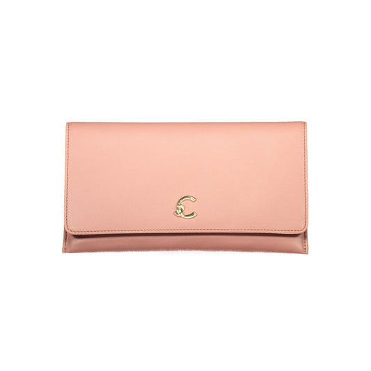 Handbag by Coccinelle for women in leather & metallized fiber pink features a signature silhouette, showcasing a secure snap and signature built-in-compartments with versatile shoulder-strap for a sophisticated look.