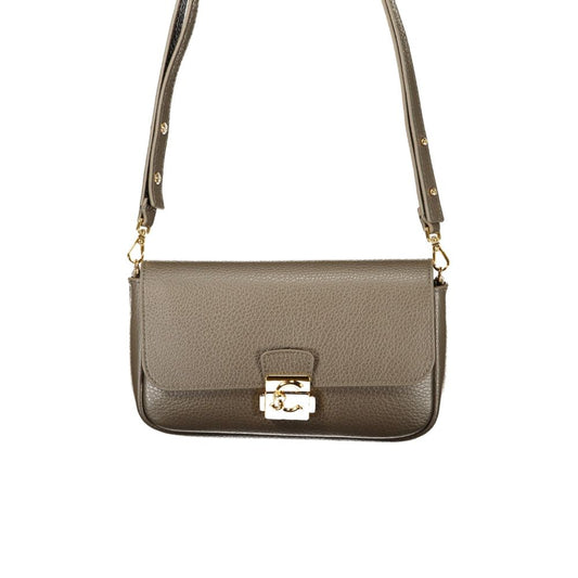 Mini Handbag by Coccinelle for women in leather & metallized fiber brown features an refined silhouette, showcasing a secure snap, ample cardholder, and versatile shoulder-strap & adjustable-strap for a sophisticated refined aesthetic.