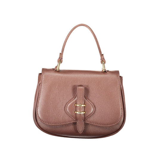 Handbag by Coccinelle for women in leather brown features an refined silhouette, showcasing a secure snap, ample , and versatile shoulder-strap, adjustable-strap & handle for a sophisticated refined aesthetic.