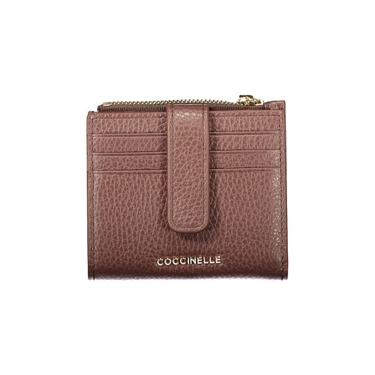 Coccinelle Metallic Soft Leather Cardholder Wallet - Brown