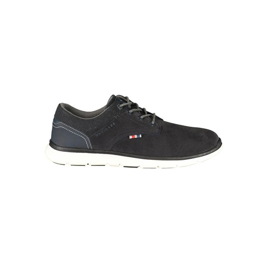 Athletic Sneakers by Navigare for men in polyester blue & print presents a sleek silhouette, perfectly capturing the athletic style essence of Men's Athletic Polyester Sneakers with its sleek design and premium finish.