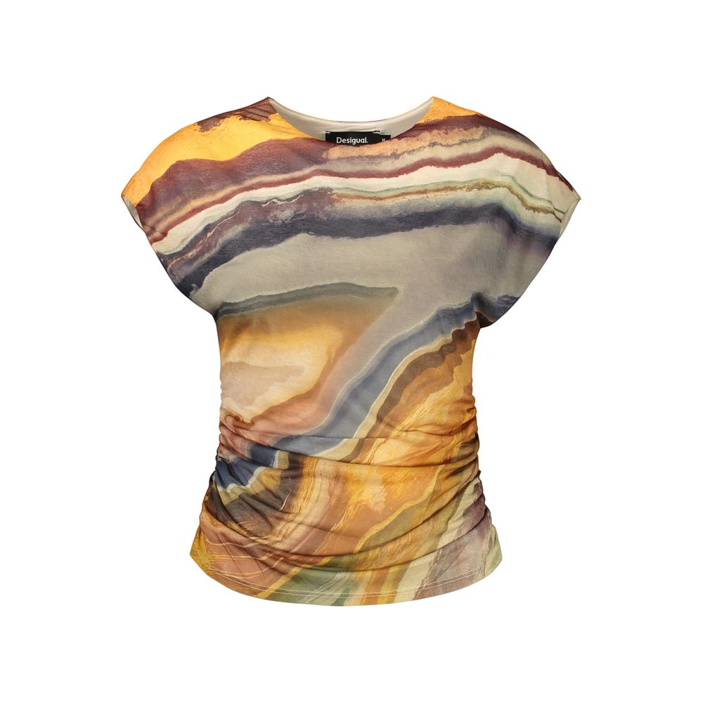 Desigual Beige Elastane T-Shirt