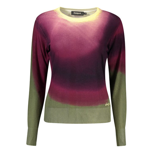 Sweatshirt by Desigual for women in viscose purple & patterned features an magnificent silhouette, showcasing a sophisticated crew neckline and detail for a truly magnificent finish.