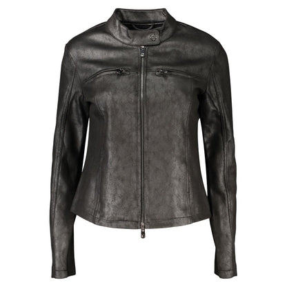 Desigual Black Polyester Biker Jacket