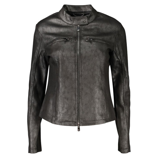 Jacket by Desigual for women in polyester black features a smart silhouette, perfectly accentuated by its unique and functional pockets for a smart finish.